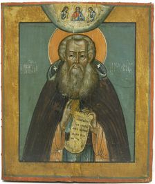 Saint Alexander Svirsky, 17th century. Creator: Russian icon