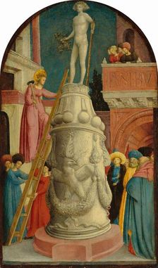 Saint Apollonia Destroys a Pagan Idol, c. 1442/1445. Creator: Giovanni d'Alemagna