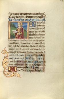 Saint Apollonia; Poncher Hours, about 1500. Creator: Master of Jacques de Besancon