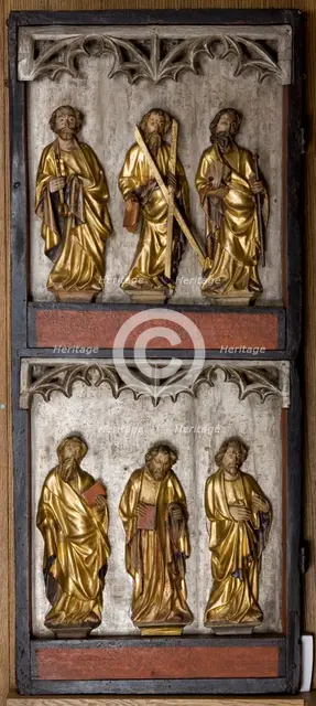Saint Apostles, Christ-Man of Sorrows. Left Wing of the Altar Retable from Stary Zywiec, c1400. Creator: Unknown.