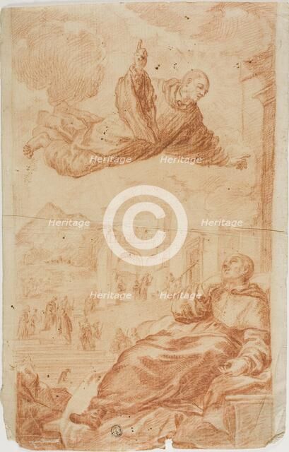 Saint Appearing to Sleeping Monk, n.d. Creator: Unknown.