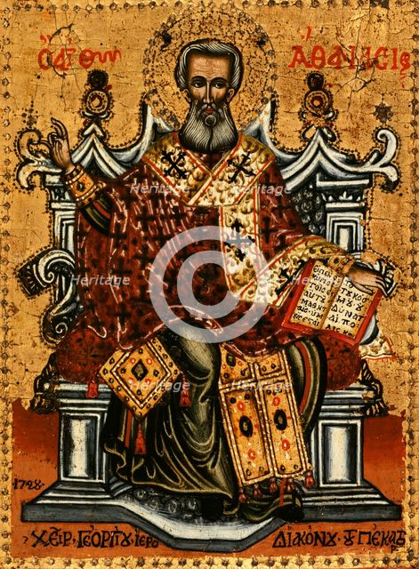 Saint Athanasius, 1728. Creator: Georges Hierodiacre.