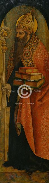 Saint Augustine, 1480s. Artist: Crivelli, Carlo (c. 1435-c. 1495)