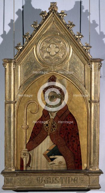 'Saint Augustine', 1320s.  Artist: Simone Martini