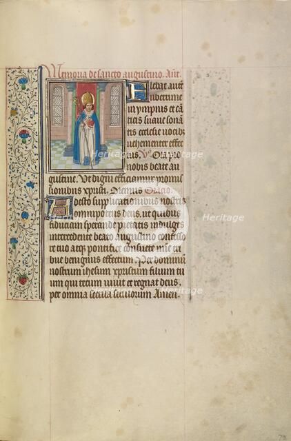 Saint Augustine; Arenberg Hours, early 1460s. Creator: Workshop of Willem Vrelant.