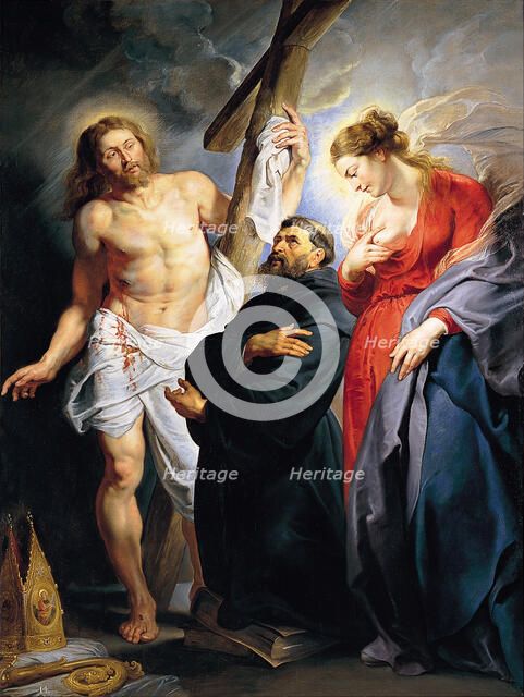 Saint Augustine Between Christ and the Virgin. Artist: Rubens, Pieter Paul (1577-1640)