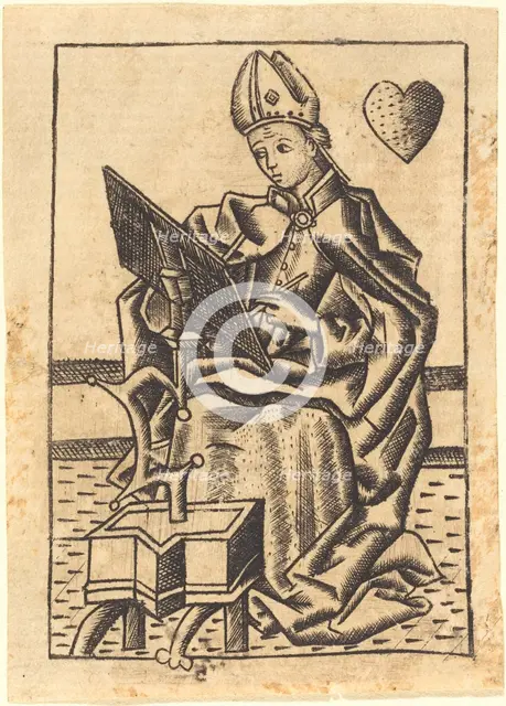 Saint Augustine, c. 1450/1460. Creator: Master with the Banderoles.