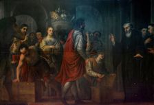 Saint Augustine Receiving Donations from the Rich, c1674. Creator: José García Hidalgo