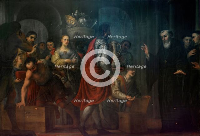 Saint Augustine Receiving Donations from the Rich, c1674. Creator: José García Hidalgo.