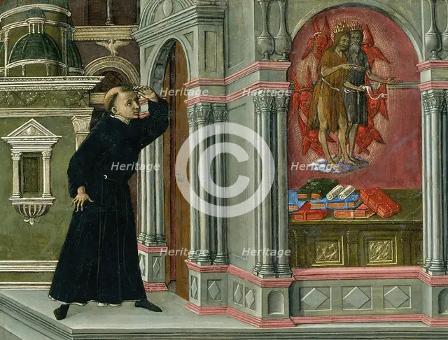 Saint Augustine's Vision of Saints Jerome and John the Baptist, 1476. Creator: Matteo di Giovanni.