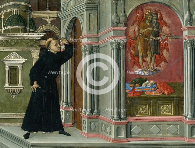 Saint Augustine's Vision of Saints Jerome and John the Baptist, 1476. Creator: Matteo di Giovanni.
