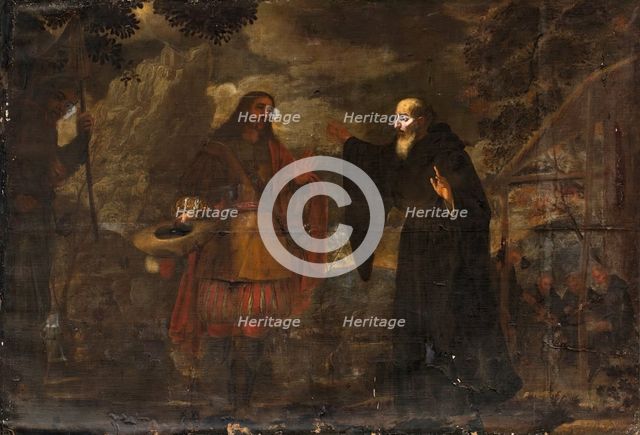 Saint Augustine Welcoming Christ as a Pilgrim, between c1663 and c1711. Creator: José García Hidalgo.