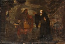 Saint Augustine Welcoming Christ as a Pilgrim, between c1663 and c1711. Creator: José García Hidalgo