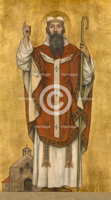 Saint Boniface of Mainz, 1889. Creator: Albrecht De Vriendt.
