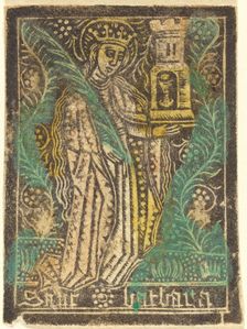 Saint Barbara, 1460/1480. Creator: Workshop of the Master of the Aachen Madonna