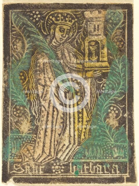 Saint Barbara, 1460/1480. Creator: Workshop of the Master of the Aachen Madonna.