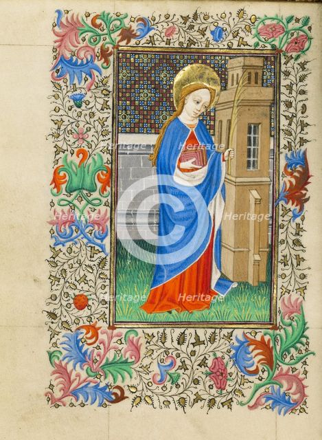 Saint Barbara; Book of Hours, about 1430-1440. Creator: Fastolf Master.
