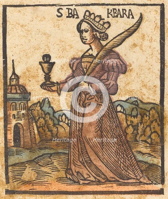 Saint Barbara, c. 1500. Creator: Unknown.