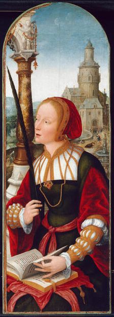 Saint Barbara, c. 1520. Creator: Jean Bellegambe