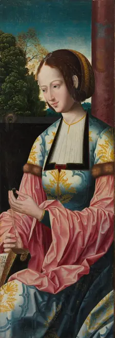 Saint Barbara, c. 1520. Creator: Master of the Holy Blood (Netherlandish)