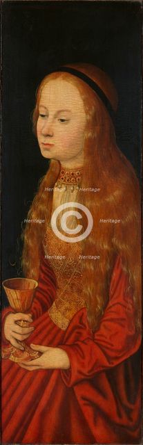 Saint Barbara, Early16th cen.. Creator: Cranach, Lucas, the Elder (1472-1553).