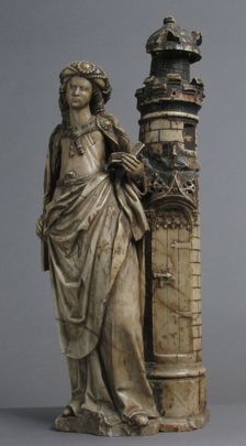 Saint Barbara, French, 16th century. Creator: School of Troyes