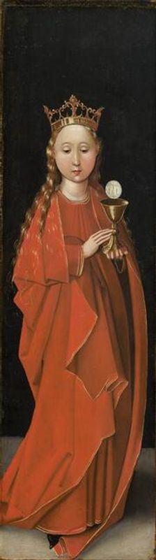 Saint Barbara [left wing exterior], c. 1480/1490. Creator: Master of the Starck Triptych