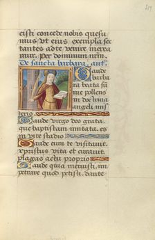 Saint Barbara; Poncher Hours, about 1500. Creator: Master of Jacques de Besancon