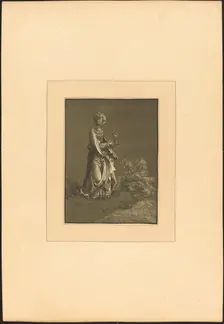 Saint Barbara, published 1782. Creator: Johann Gottlieb Prestel
