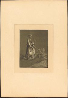 Saint Barbara, published 1782. Creator: Johann Gottlieb Prestel