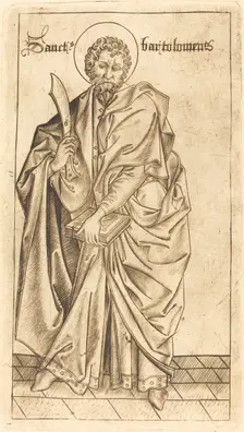 Saint Bartholomew, c. 1470/1480. Creator: Israhel van Meckenem