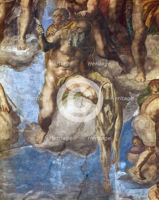Saint Bartholomew displaying his flayed skin, 1537-1541.
