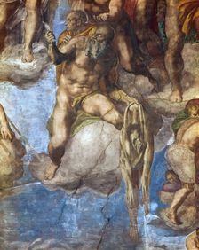 Saint Bartholomew displaying his flayed skin, 1537-1541