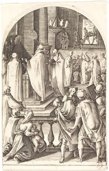Saint Basil Celebrating the Mass, 1608/1611. Creator: Jacques Callot