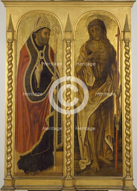 Saint Benedict and Saint John the Baptist, 1487-1492. Creator: Vittore Crivelli.