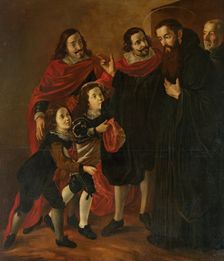 Saint Benedict Blessing Saint Maurus, 17th century. Creator: Fray Juan Rizi