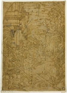 Saint Benedict Moving the Stone which a Demon Had Made Immobile, after 1606. Creator: Unknown