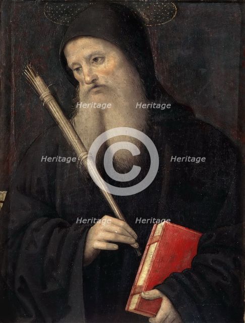 Saint Benedict (Predella of the San Pietro Polyptych), c. 1497. Creator: Perugino (ca. 1450-1523).