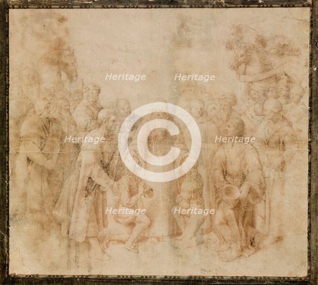 Saint Benedict receiving Maurus and Placidus, ca 1503.