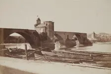 Saint-Bénézet Bridge, Avignon, 1853. Creator: Edouard Baldus