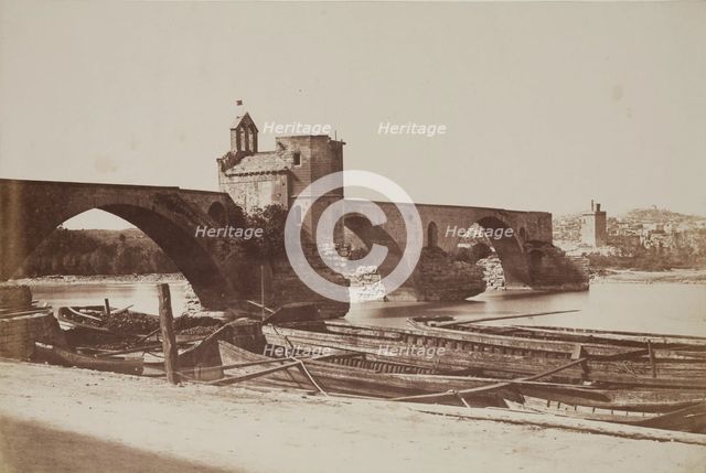 Saint-Bénézet Bridge, Avignon, 1853. Creator: Edouard Baldus.