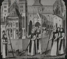 Saint Bernard, (1090-1153) takes possession of the Abbey of Clairvaux...1115 (1877). Creator: Jules Jean Marie Joseph Huyot
