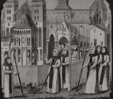 Saint Bernard, (1090-1153) takes possession of the Abbey of Clairvaux...1115 (1877). Creator: Jules Jean Marie Joseph Huyot
