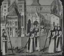 Saint Bernard, (1090-1153) takes possession of the Abbey of Clairvaux...1115 (1877). Creator: Jules Jean Marie Joseph Huyot