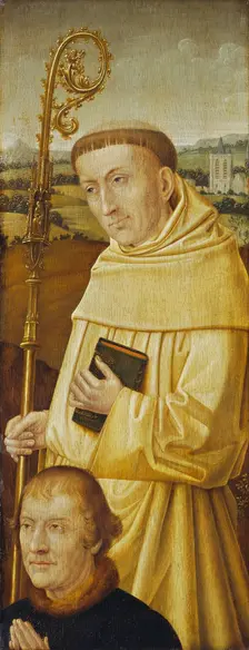 Saint Bernard with Donor [obverse], probably early 20th century. Creator: Anon