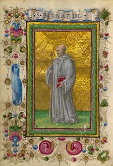 Saint Bernard; Gualenghi-d'Este Hours, about 1469. Creator: Taddeo Crivelli
