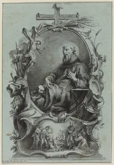 Saint Bernard of Clairvaux, 1760. Creator: Johann Wolfgang Baumgartner