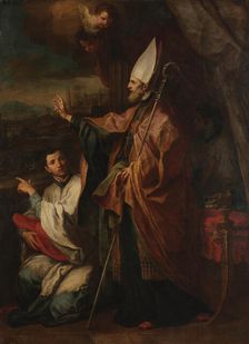 Saint Bernardo degli Uberti, Bishop of Parma, 1745-1750. Creator: Conca, Sebastiano (1680-1764)