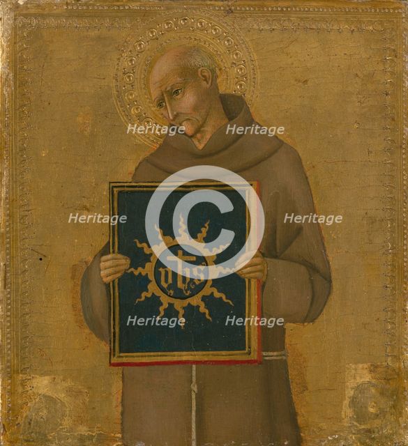Saint Bernardino, 1450-60. Creator: Sano di Pietro.