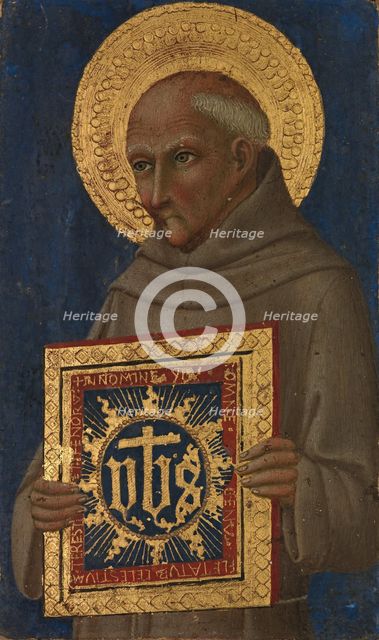Saint Bernardino, ca. 1460-70. Creator: Workshop of Sano di Pietro (Ansano di Pietro di Mencio) (Italian, Siena 1405-1481 Siena).
